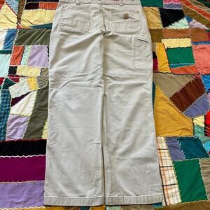 Carhartt Light Khaki Carpenter Workwear Pants 36Wx32L